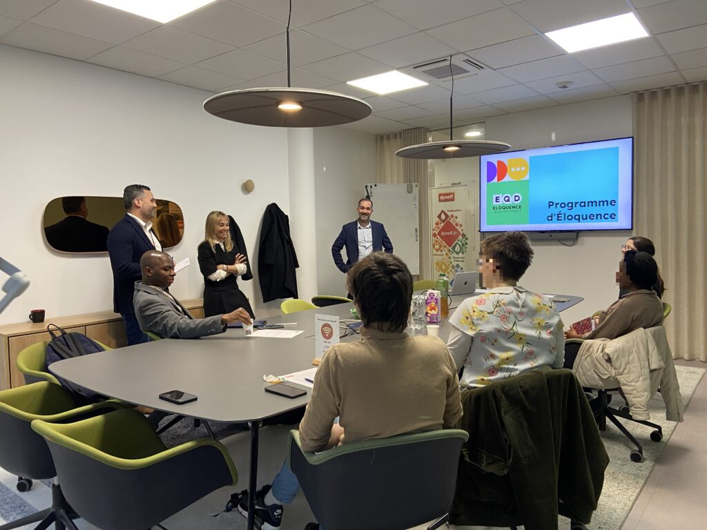 Session de coaching eloquence chez Dyneff.
